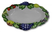 italienische Keramik Obstschale Schale Früchte Obst 36 cm groß NEU