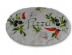 Bassano italienische Relief Keramik Platte oval Pizza Bruschetta NEU