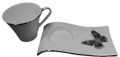 italienische Keramik Sonderedition Platino Schmetterling Design Kaffeetasse/Untertasse NEU