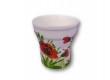 Bassano italienische Keramik Becher Knick Mohn Blume flache Bem. NEU