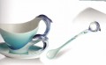 Franz Collection Porzellan Tasse/Untertasse/Löffel Dolphin Splash NEU