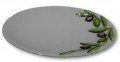 italienische Relief Keramik Ceramiche Platte Olive NEU