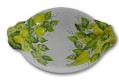 italienische Keramik Bassano Schüssel Zitrone und Blume NEU 38 cm